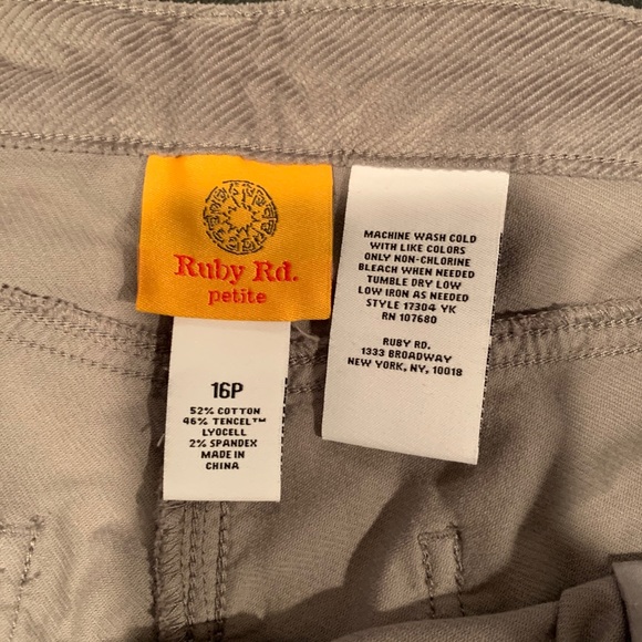 Ruby Rd. Gray Suede Jeans - Picture 2 of 3